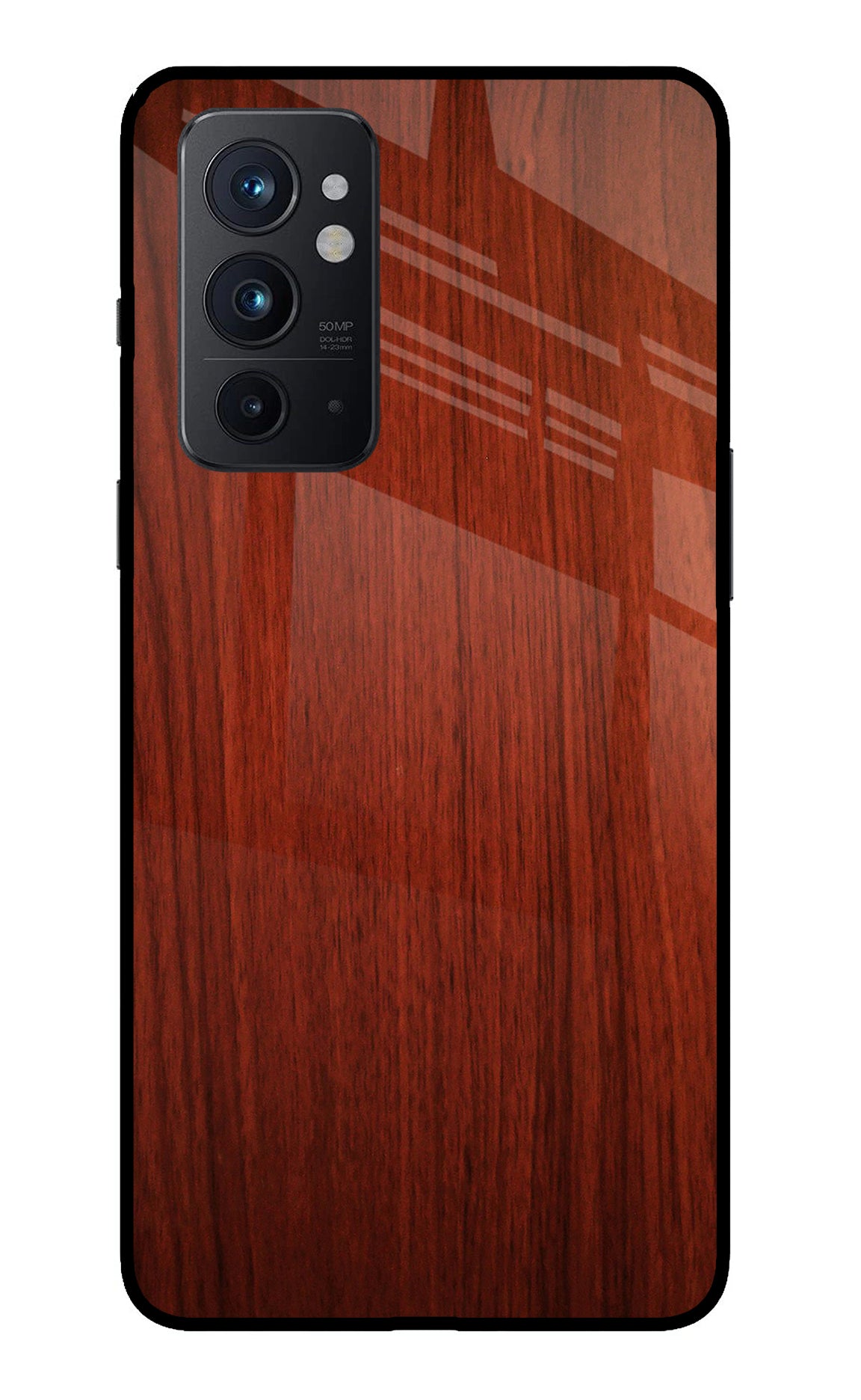 Wooden Plain Pattern Oneplus 9RT Glass Case