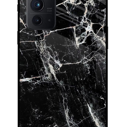 Black Marble Texture Oneplus 9RT Glass Case