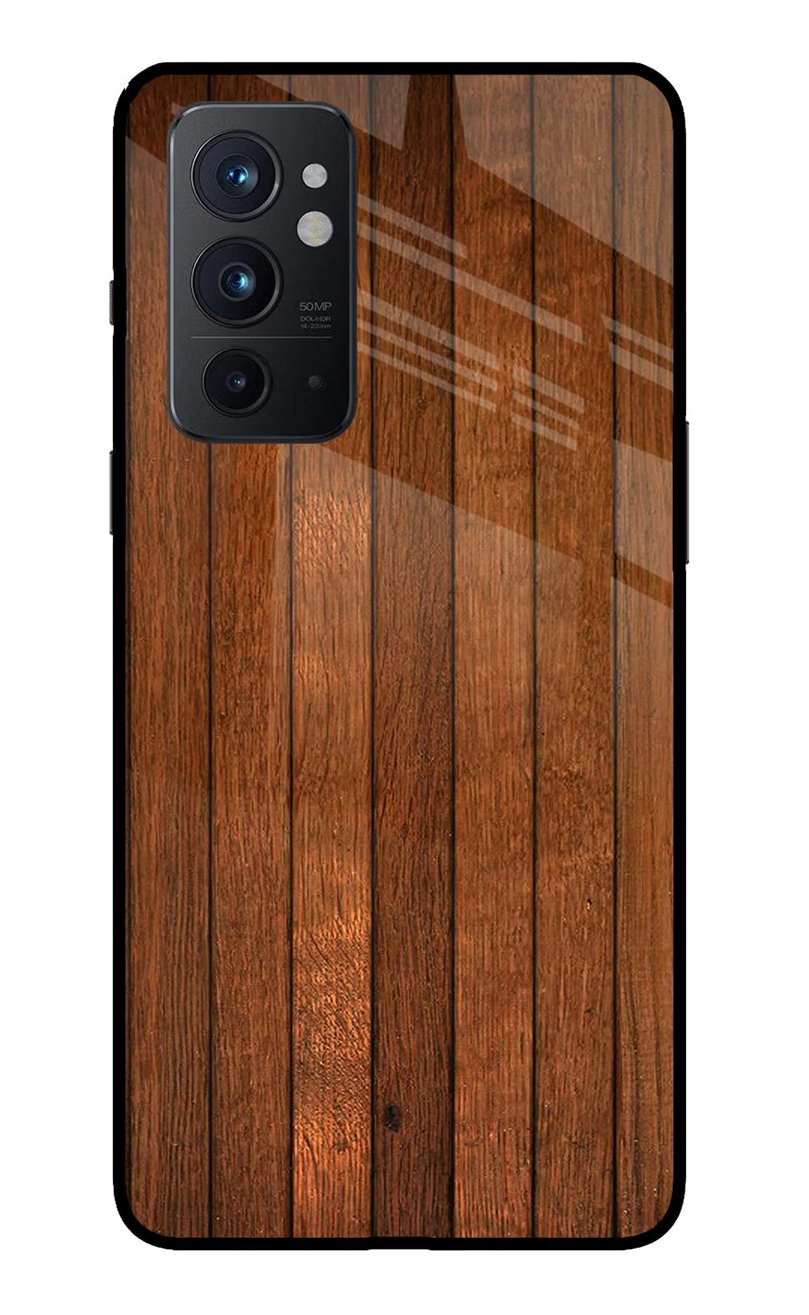 Wooden Artwork Bands Oneplus 9RT Glass Case Back Cover by Casekaro