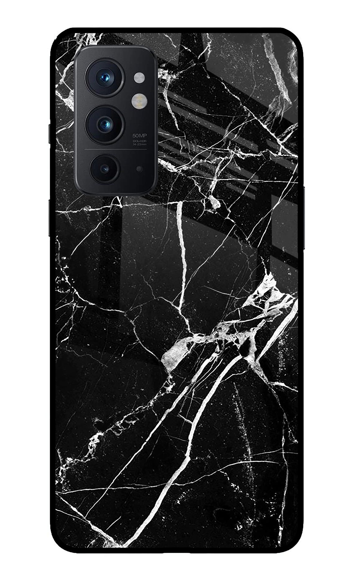 Black Marble Pattern Oneplus 9RT Back Cover