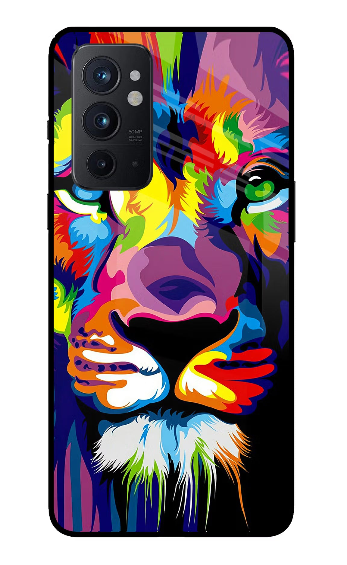 Lion Oneplus 9RT Glass Case Back Cover by Casekaro