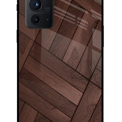Wooden Texture Design Oneplus 9RT Glass Case