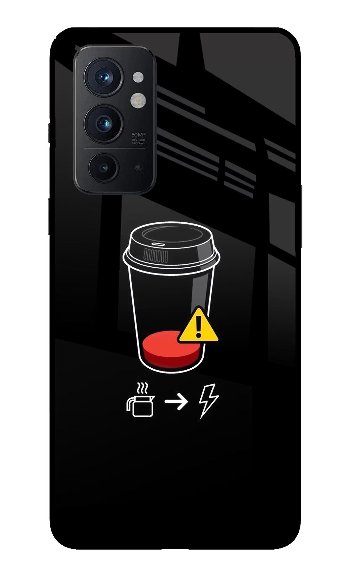 Coffee Oneplus 9RT Glass Case Back Cover by Casekaro