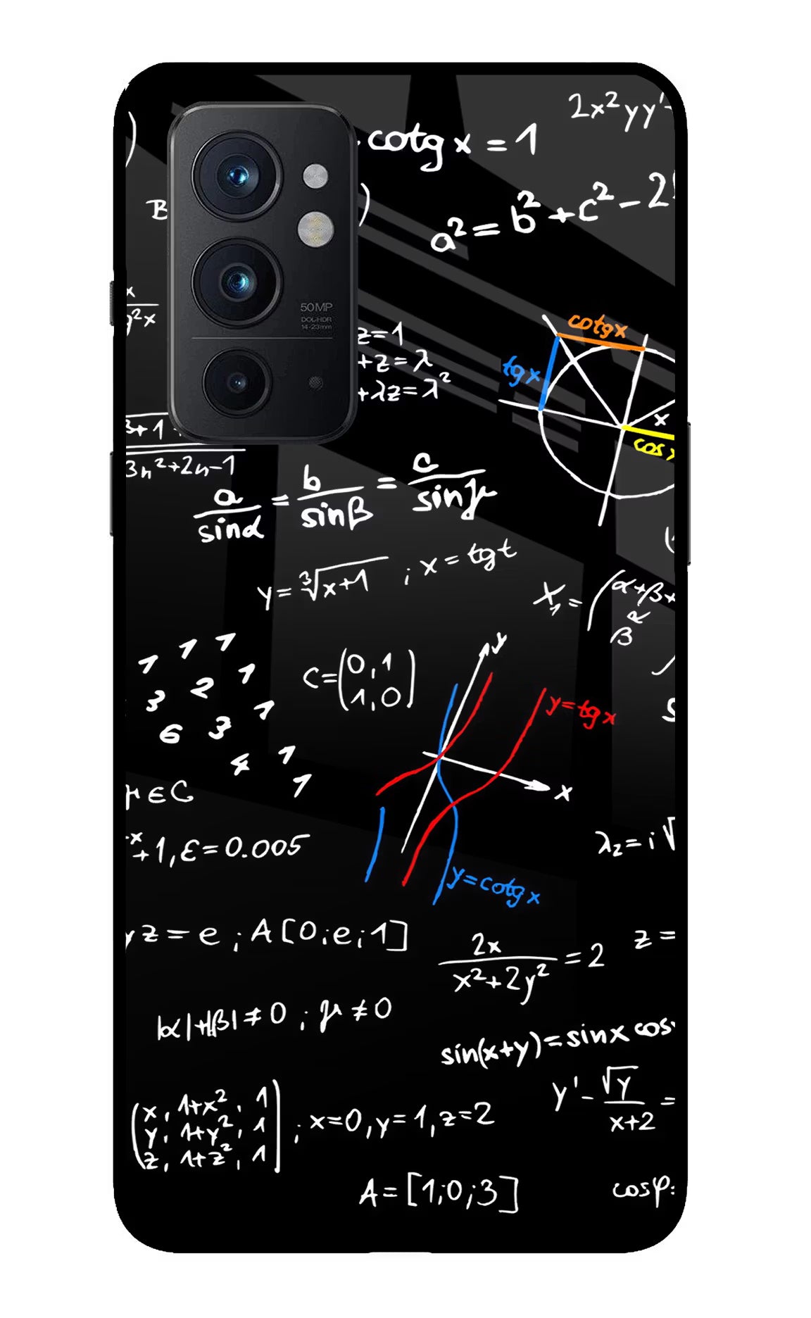 Mathematics Formula Oneplus 9RT Glass Case Back Cover by Casekaro
