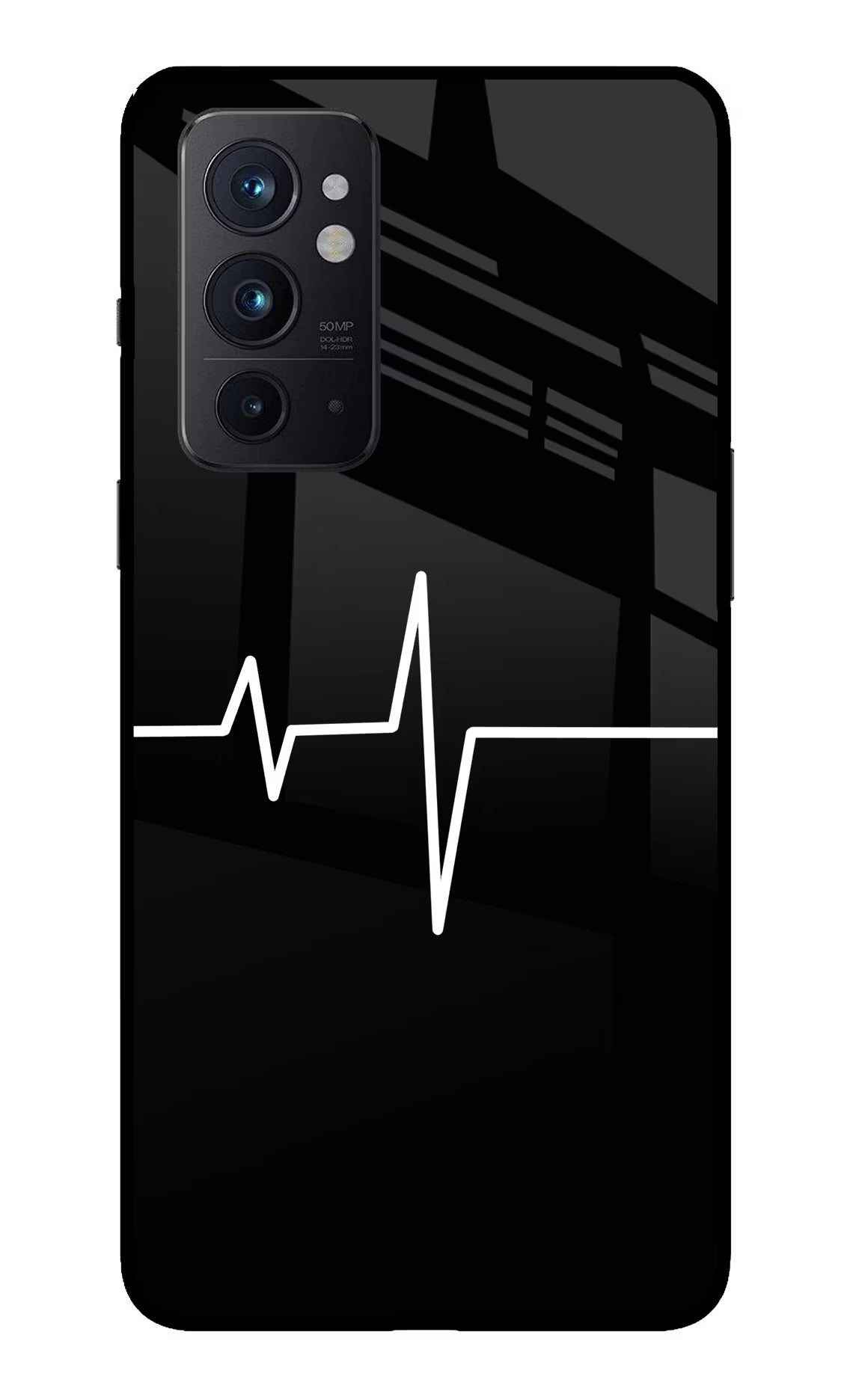 Heart Beats Oneplus 9RT Glass Case Back Cover by Casekaro