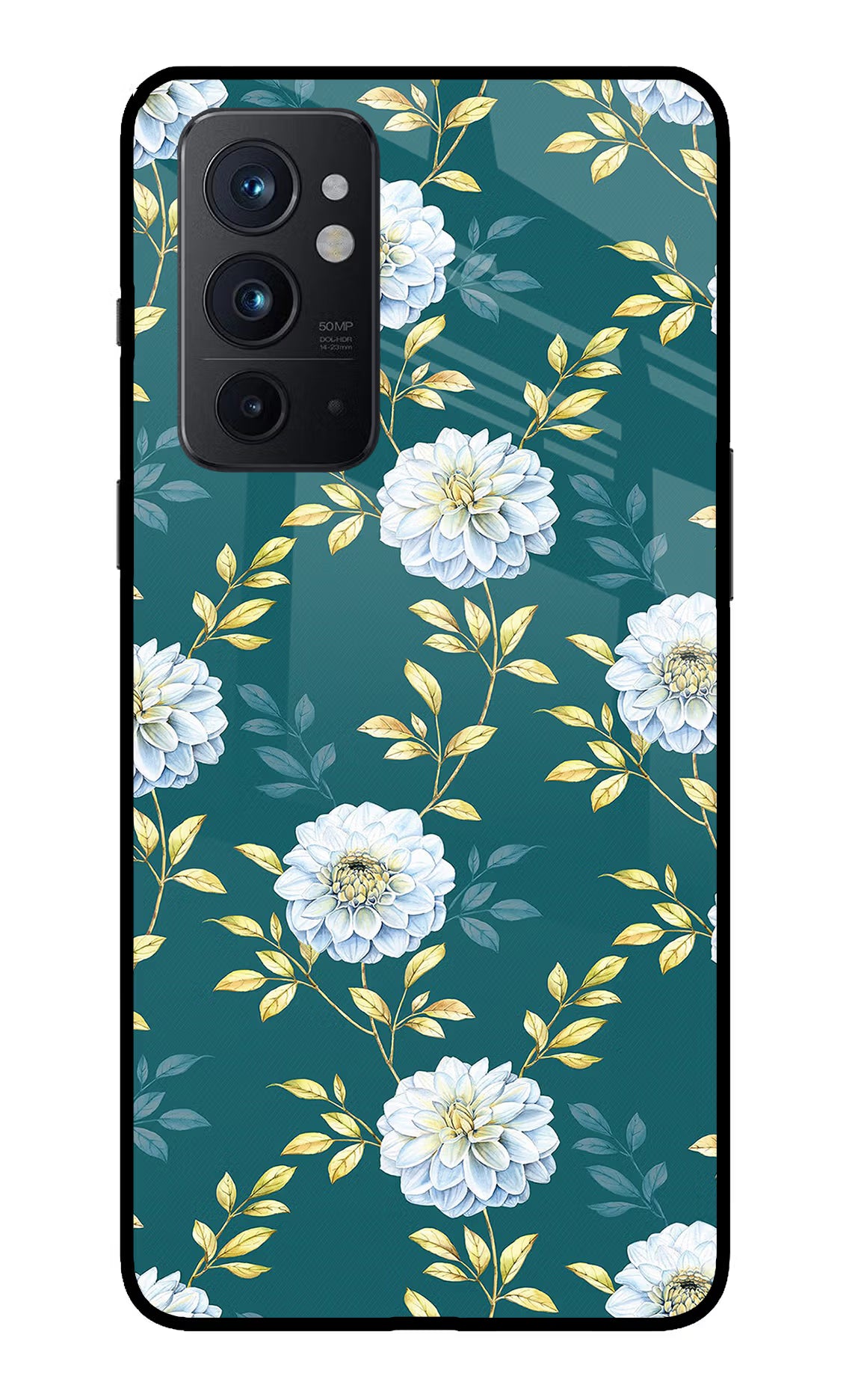 Flowers Oneplus 9RT Glass Case Back Cover by Casekaro