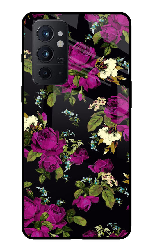 Flowers Oneplus 9RT Glass Case