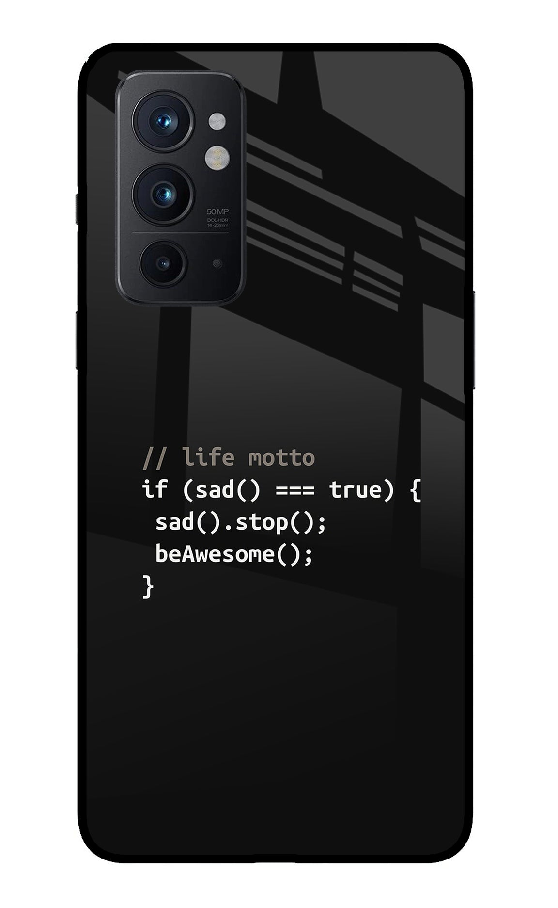 Life Motto Code Oneplus 9RT Glass Case