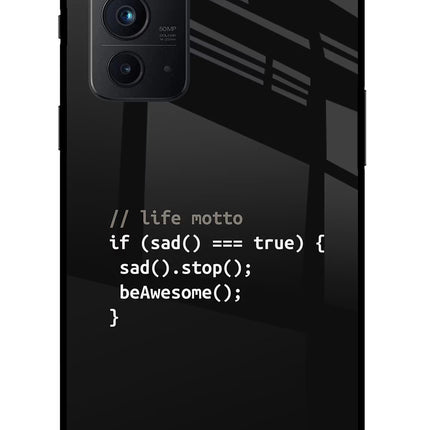 Life Motto Code Oneplus 9RT Glass Case
