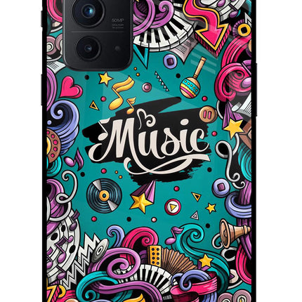 Music Graffiti Oneplus 9RT Glass Case
