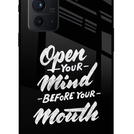 Open Your Mind Before Your Mouth Oneplus 9RT Glass Case