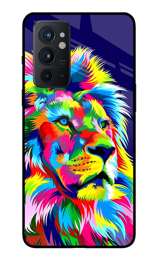 Vector Art Lion Oneplus 9RT Glass Case