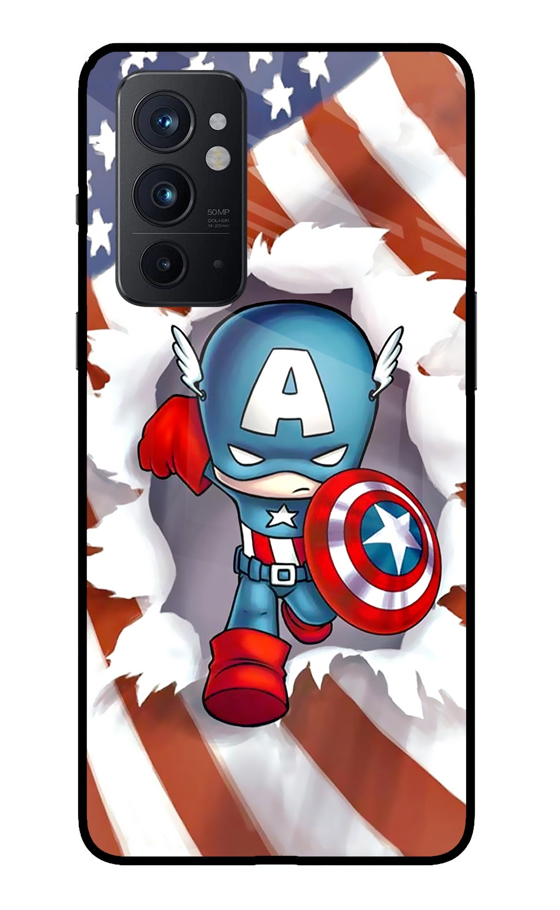 Captain America Oneplus 9RT Glass Case