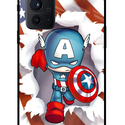 Captain America Oneplus 9RT Glass Case