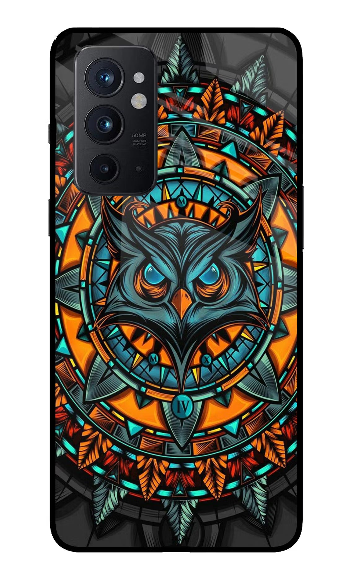 Angry Owl Art Oneplus 9RT Glass Case Back Cover by Casekaro