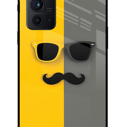 Sunglasses with Mustache Oneplus 9RT Glass Case