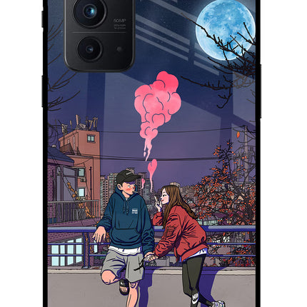 Chilling Couple Oneplus 9RT Glass Case