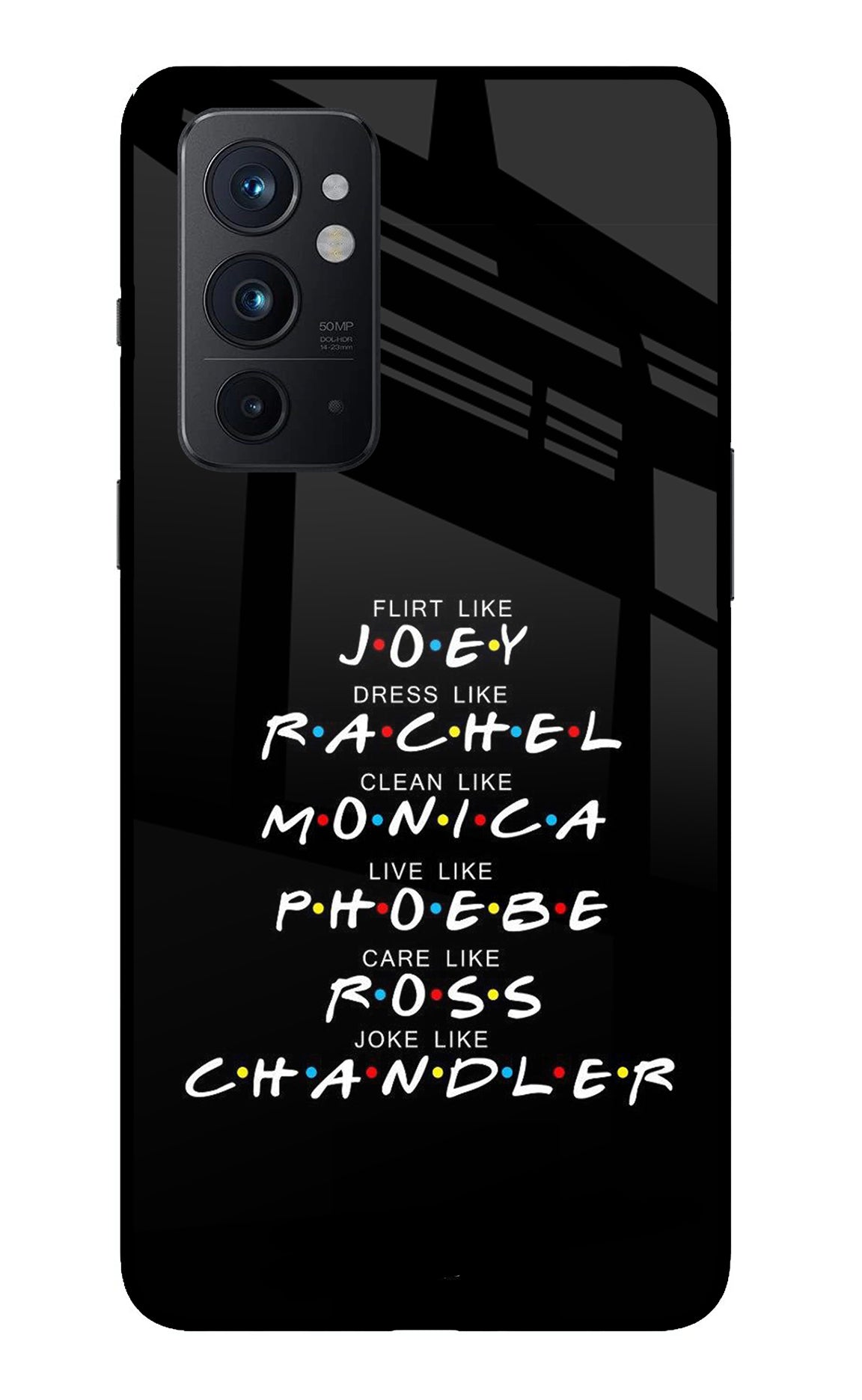 FRIENDS Character Oneplus 9RT Glass Case