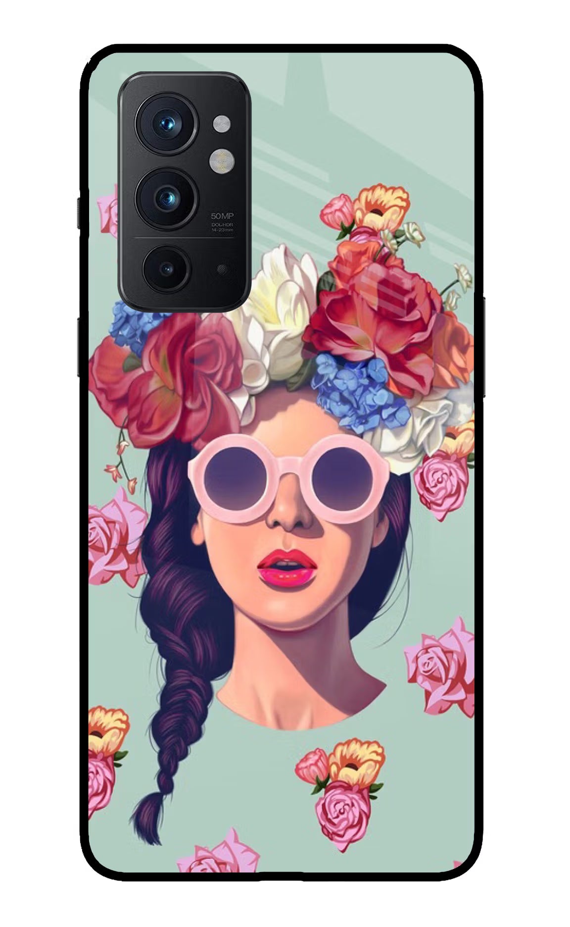 Pretty Girl Oneplus 9RT Glass Case Back Cover by Casekaro