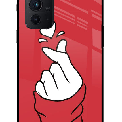 Korean Love Sign Oneplus 9RT Glass Case