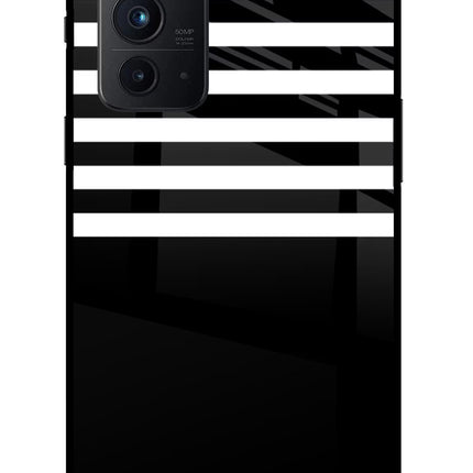 Black and White Print Oneplus 9RT Glass Case