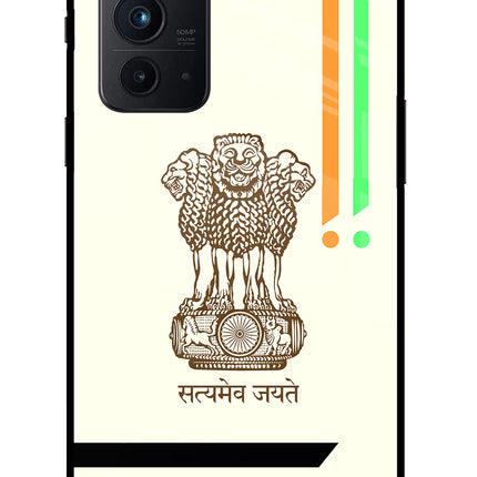 Satyamev Jayate Brown Logo Oneplus 9RT Glass Case
