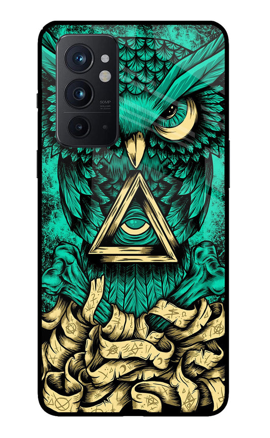 Green Owl Oneplus 9RT Glass Case