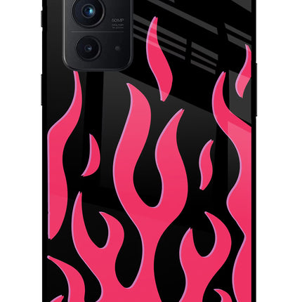 Fire Flames Oneplus 9RT Glass Case