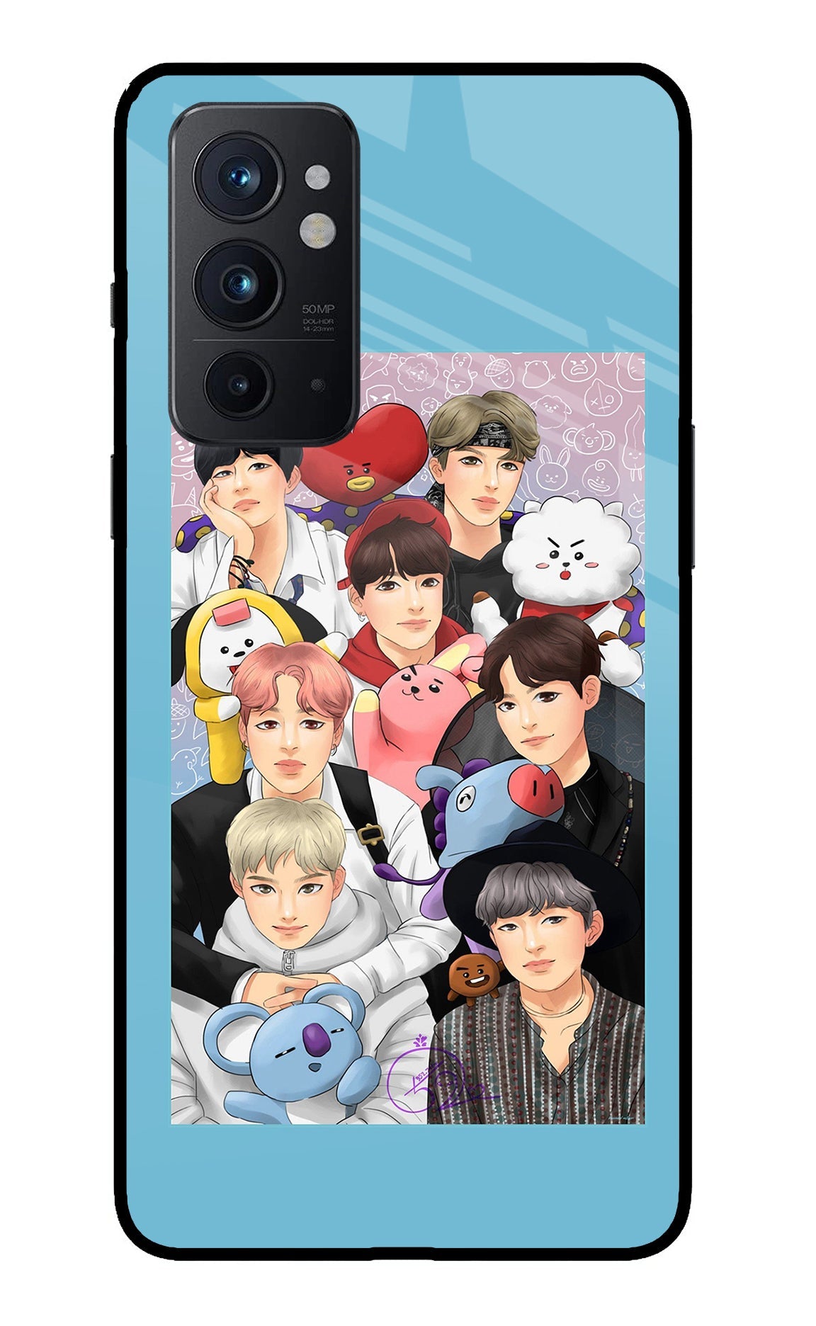 BTS with animals Oneplus 9RT Back Cover