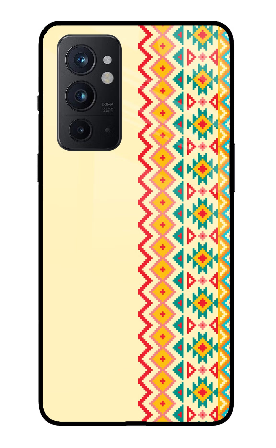 Ethnic Seamless Oneplus 9RT Glass Case Back Cover by Casekaro