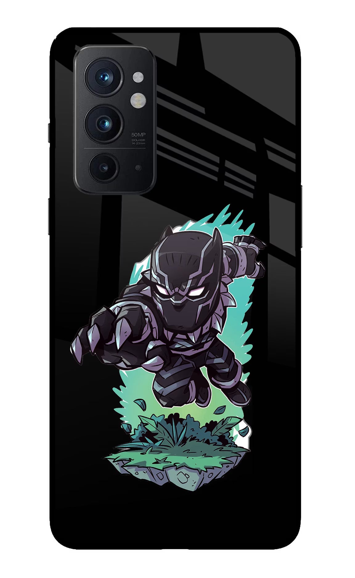 Black Panther Oneplus 9RT Glass Case Back Cover by Casekaro