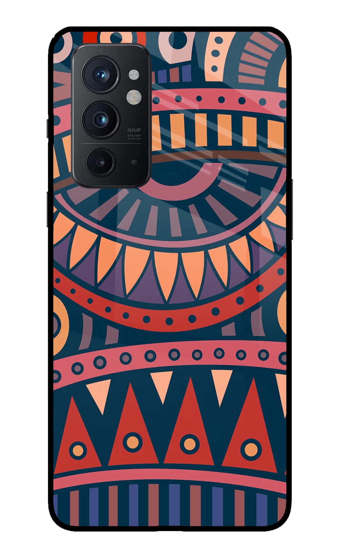 African Culture Design Oneplus 9RT Glass Case Back Cover by Casekaro