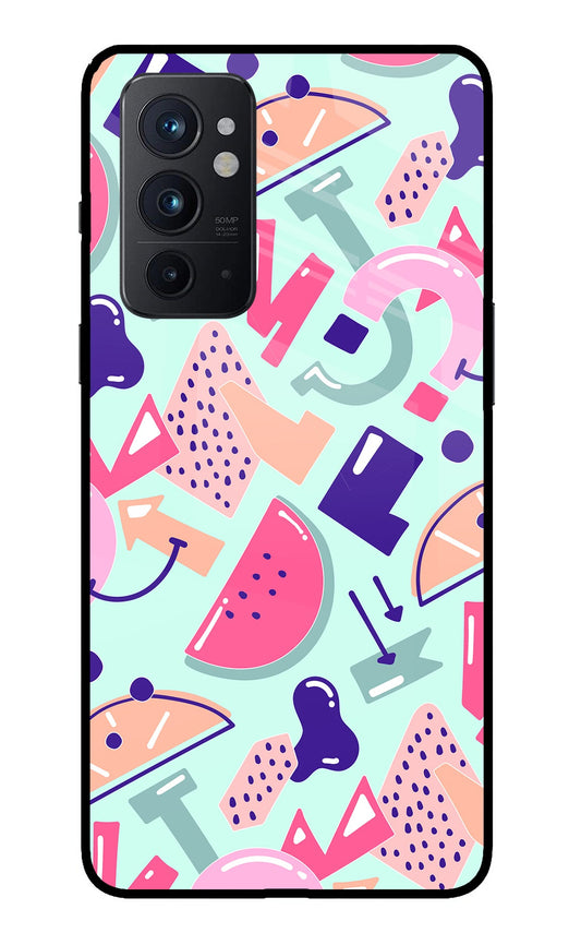 Doodle Pattern Oneplus 9RT Glass Case