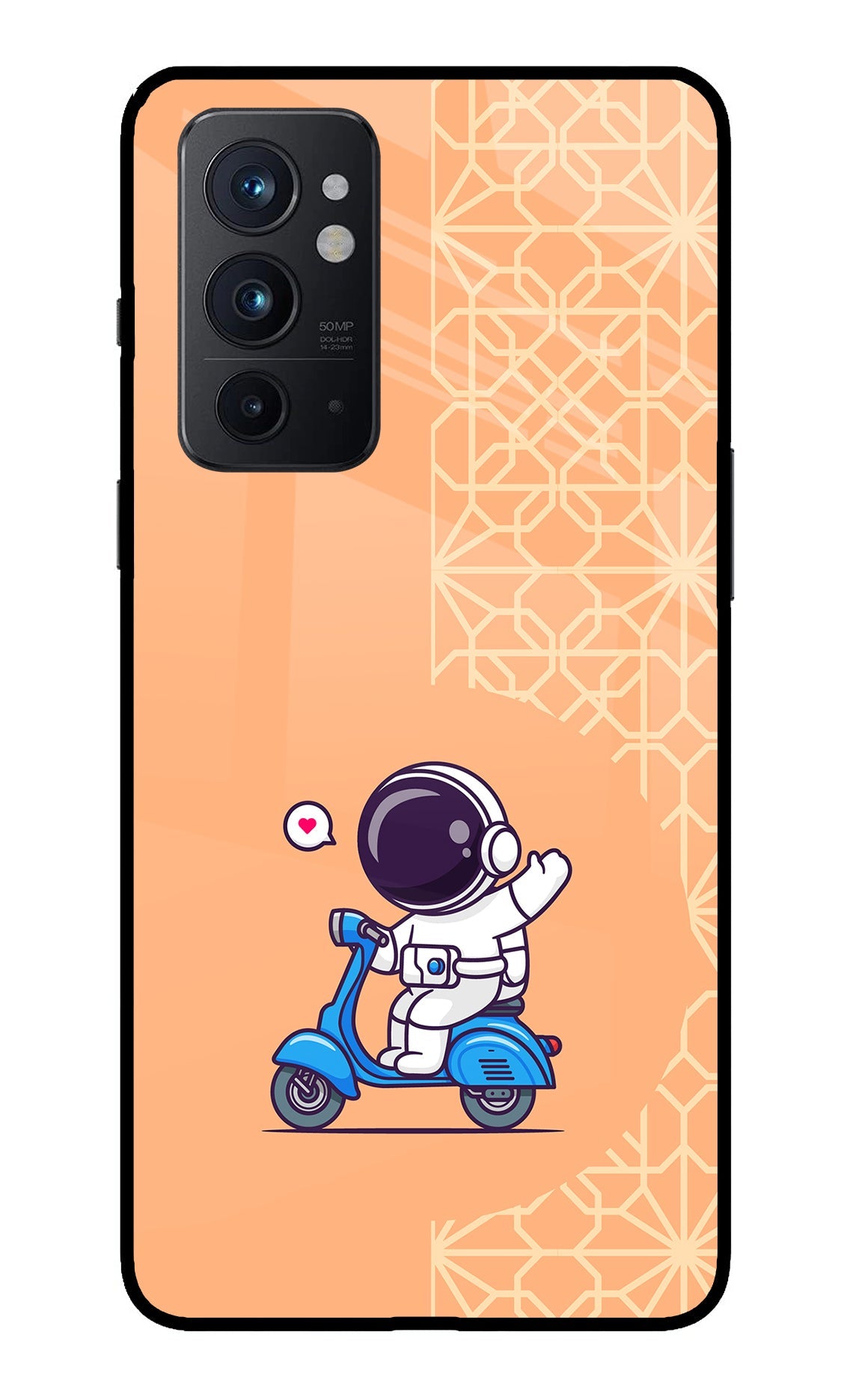 Cute Astronaut Riding Oneplus 9RT Glass Case