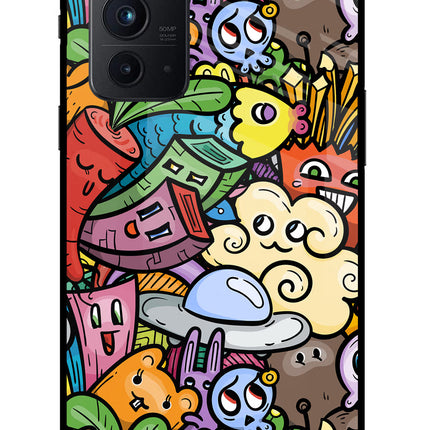 Veggie Doodle Oneplus 9RT Glass Case