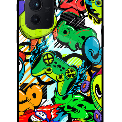 Game Doodle Oneplus 9RT Glass Case