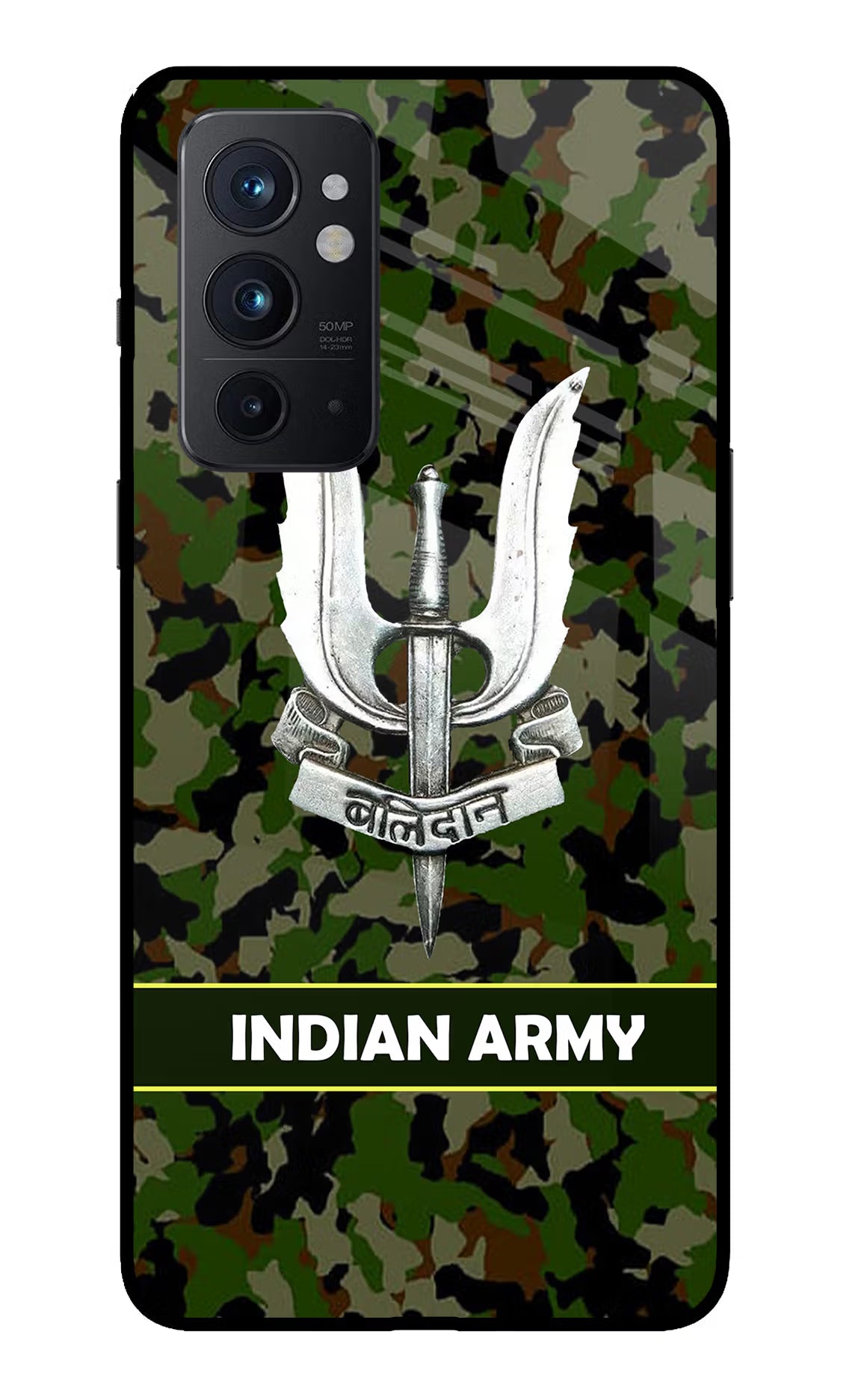 Balidan Indian Logo Oneplus 9RT Glass Case Back Cover by Casekaro