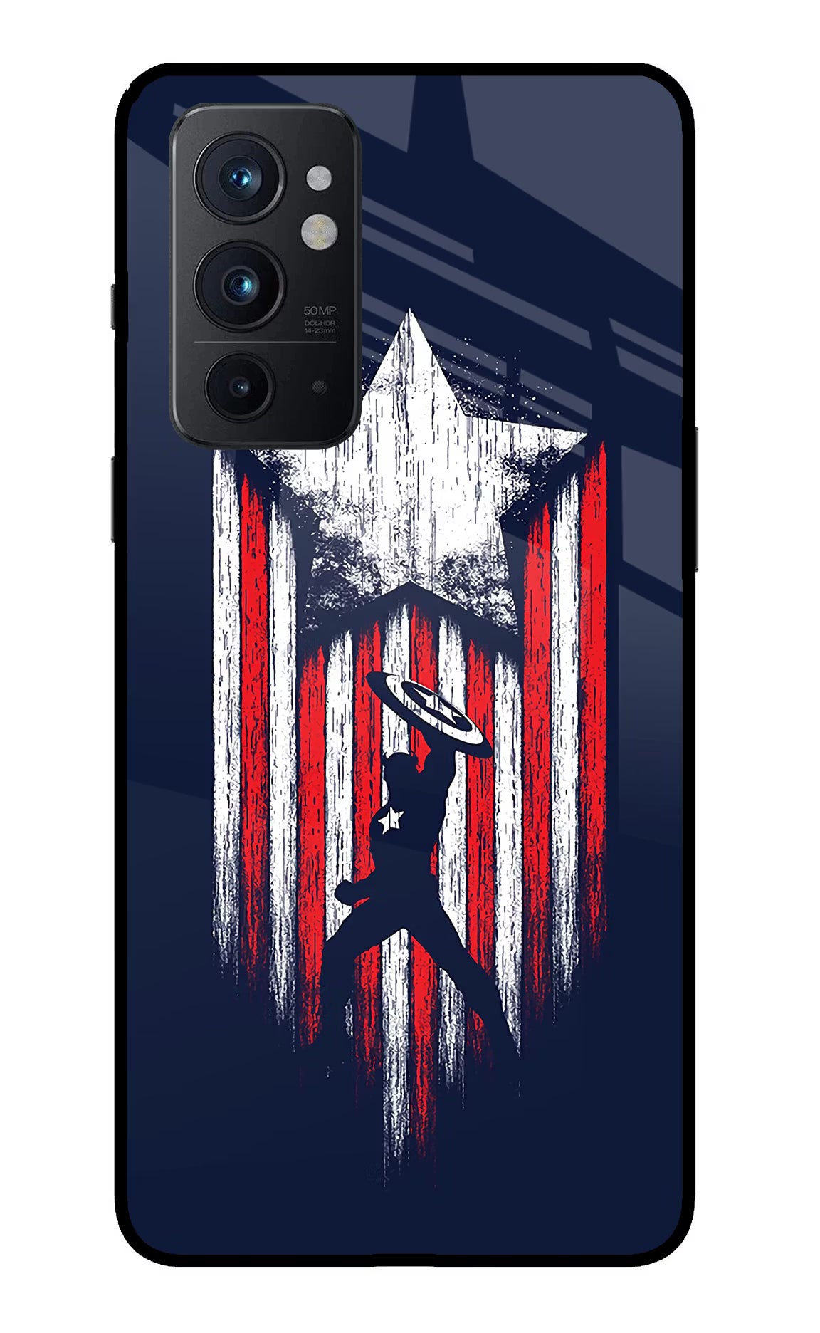Captain America Marvel Art Oneplus 9RT Glass Case Back Cover by Casekaro