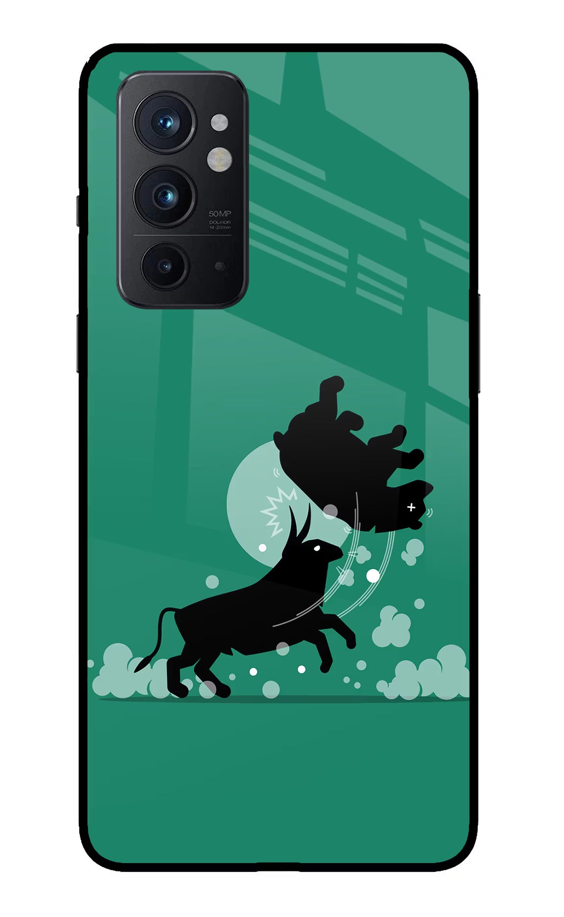 Bull Conqueror Oneplus 9RT Glass Case
