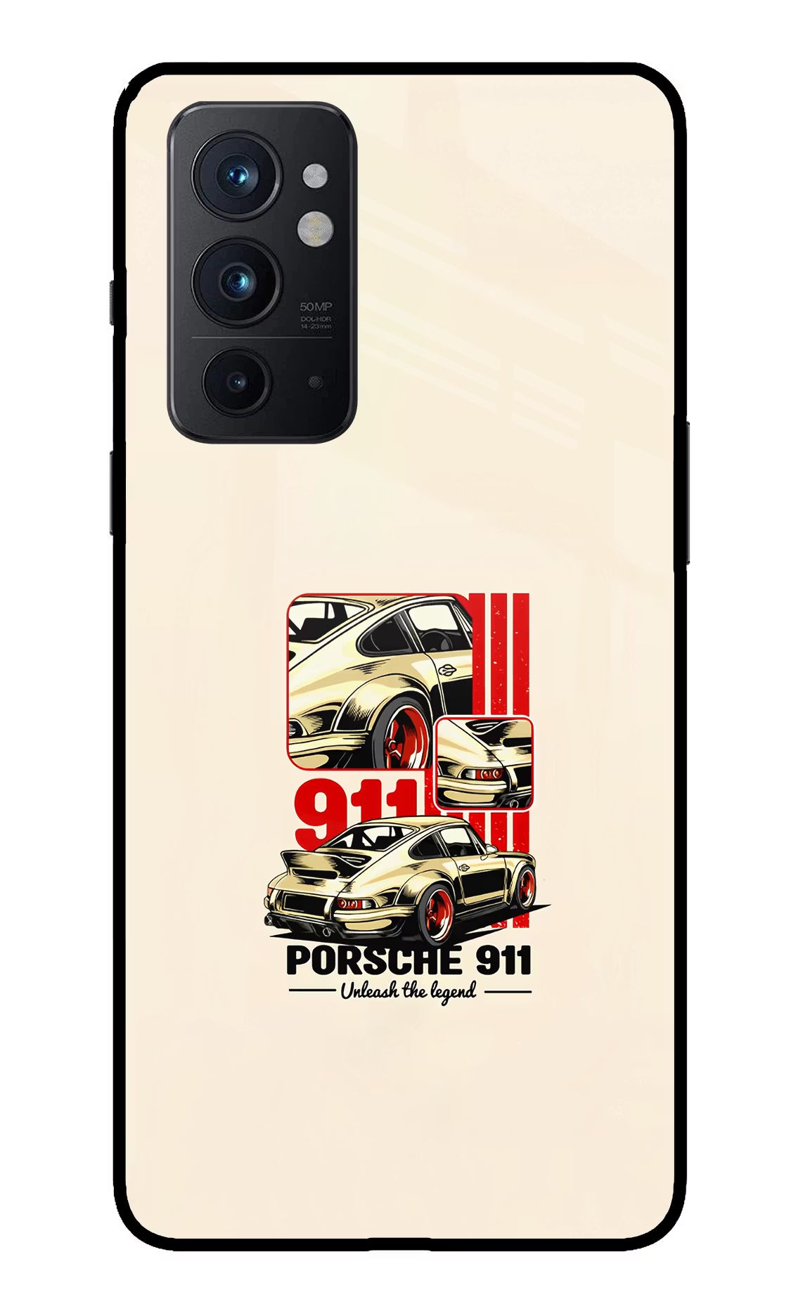 Classic Porsche 911 Oneplus 9RT Glass Case Back Cover by Casekaro