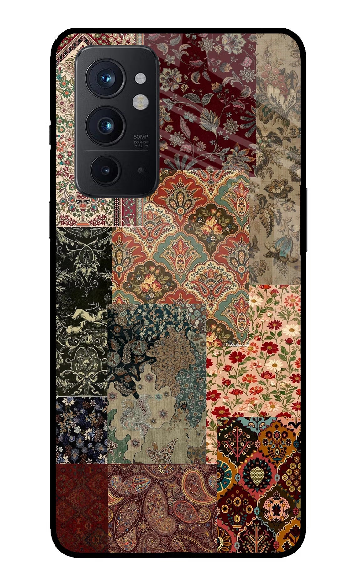 Desi Print Oneplus 9RT Glass Case Back Cover by Casekaro