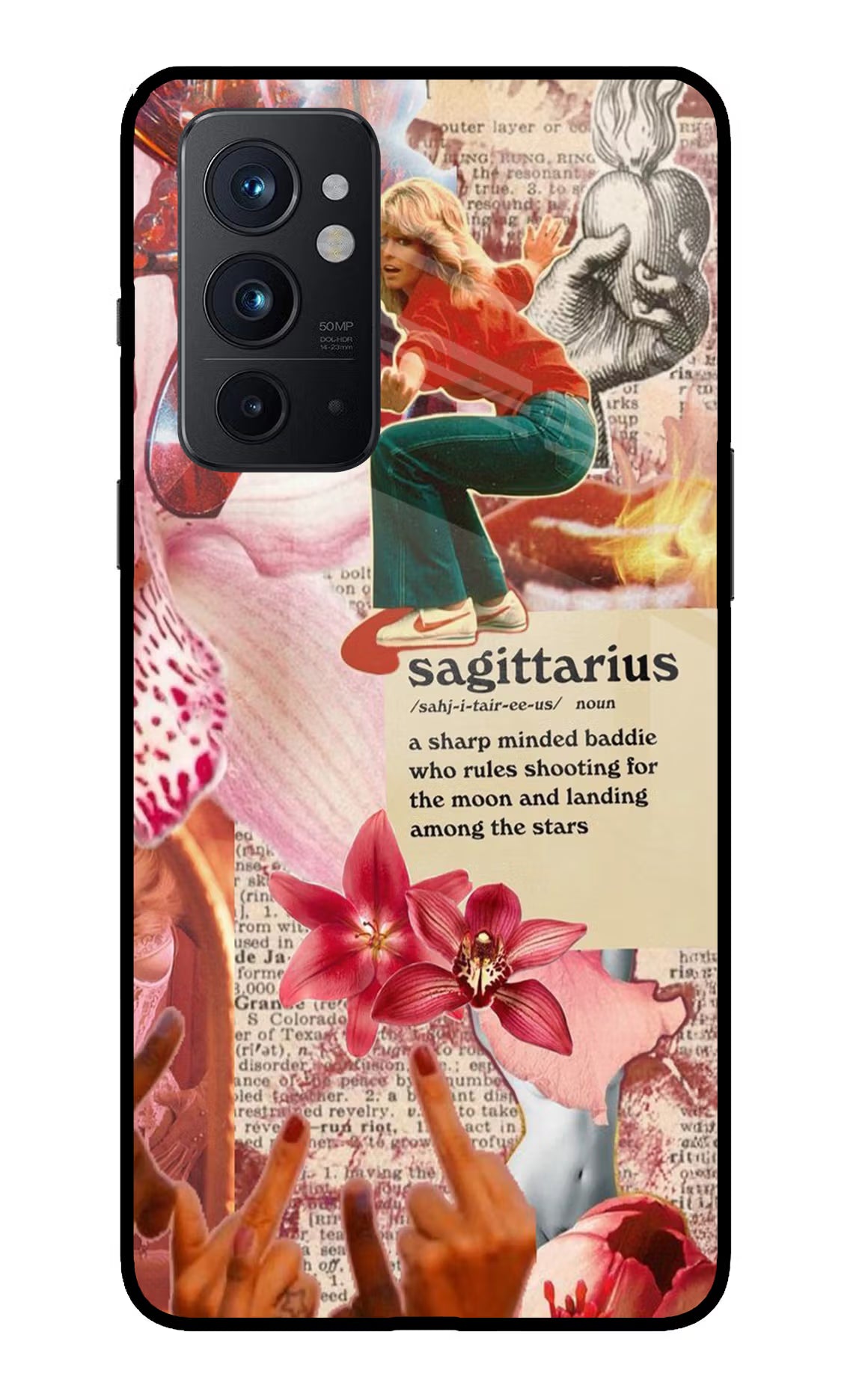 Sagittarius Zodiac Oneplus 9RT Glass Case Back Cover by Casekaro