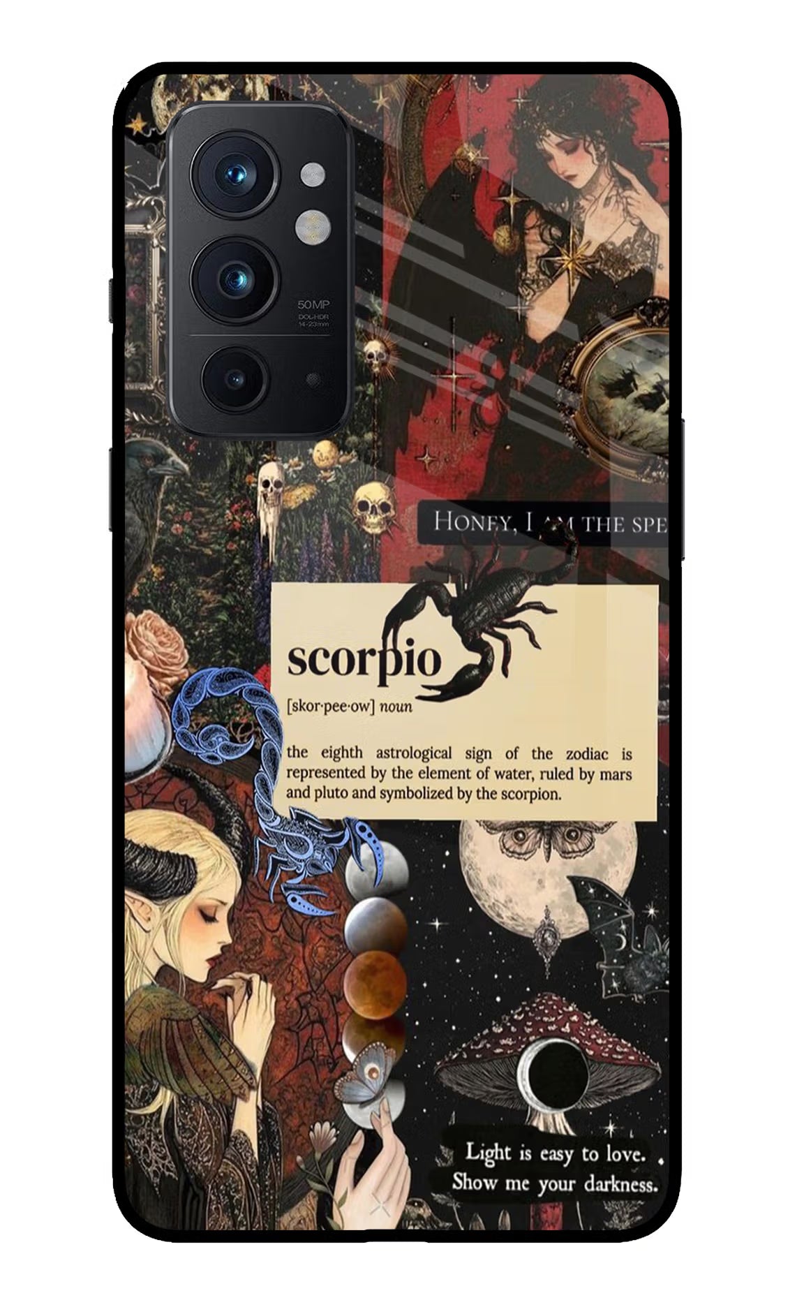 Scorpio Zodiac Oneplus 9RT Glass Case Back Cover by Casekaro