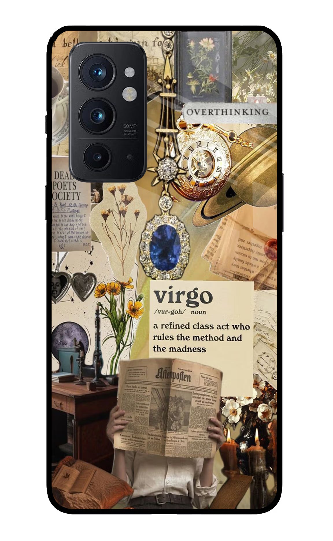 Virgo Zodiac Oneplus 9RT Glass Case Back Cover by Casekaro