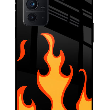 Fired Up – Black Oneplus 9RT Glass Case