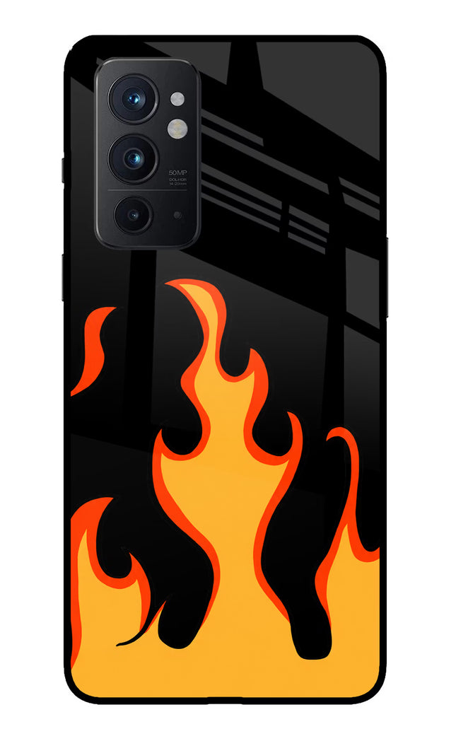 Fired Up – Black Oneplus 9RT Glass Case