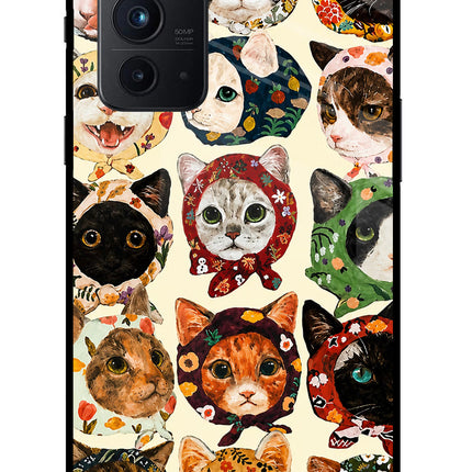 Cool Cat Oneplus 9RT Glass Case