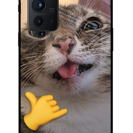 Silly Cat Call Oneplus 9RT Glass Case