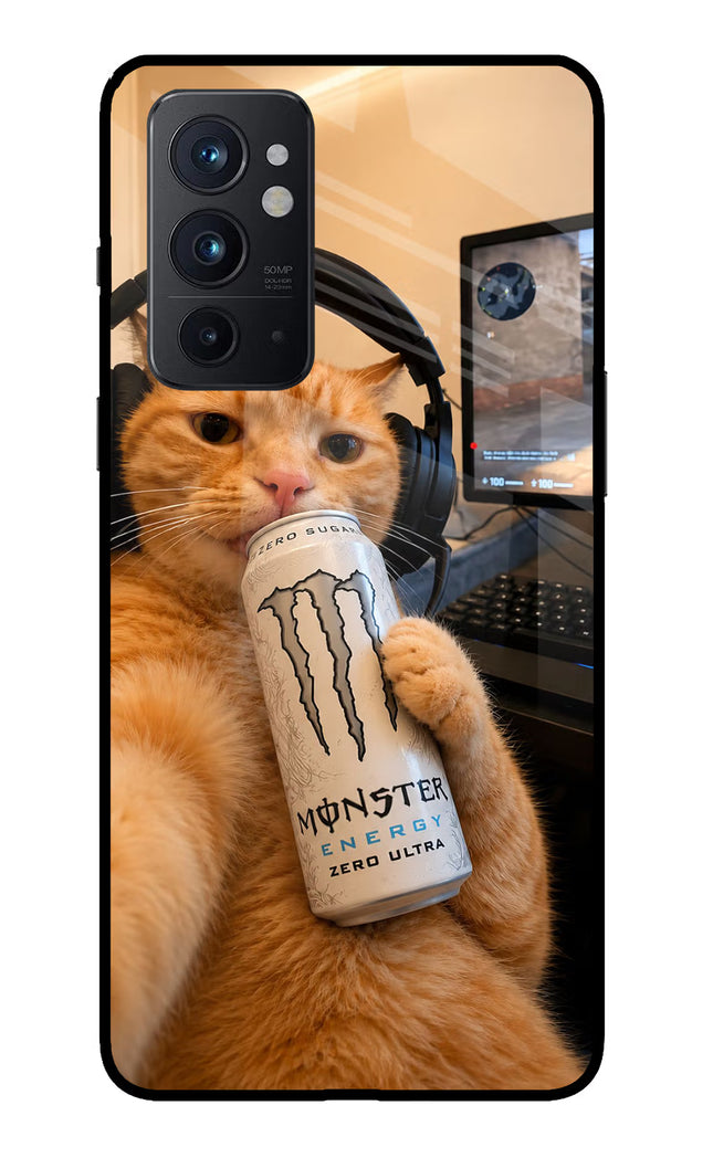 Gamer Cat Energy Oneplus 9RT Glass Case