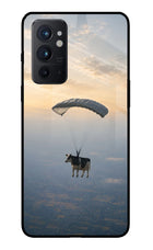 Skydiving Cow Oneplus 9RT Glass Case